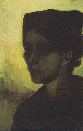 Vincent Van Gogh Head of a young peasant woman with a dark hood